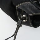 PRADA Shoulder Bag Nylon Leather Black Silver Auth am9430-19