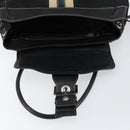 PRADA Shoulder Bag Nylon Leather Black Silver Auth am9430-21