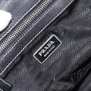 PRADA Shoulder Bag Nylon Leather Black Silver Auth am9430-22
