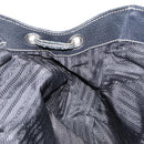 PRADA Shoulder Bag Nylon Leather Black Silver Auth am9430-23