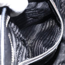 PRADA Shoulder Bag Nylon Leather Black Silver Auth am9430-25