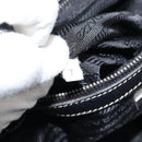 PRADA Shoulder Bag Nylon Leather Black Silver Auth am9430-11