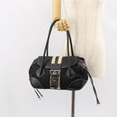 PRADA Shoulder Bag Nylon Leather Black Silver Auth am9430-26