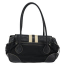 PRADA Shoulder Bag Nylon Leather Black Silver Auth am9430-2