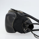 PRADA Shoulder Bag Nylon Leather Black Silver Auth am9430-3