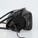 PRADA Shoulder Bag Nylon Leather Black Silver Auth am9430-4