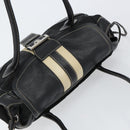 PRADA Shoulder Bag Nylon Leather Black Silver Auth am9430-6