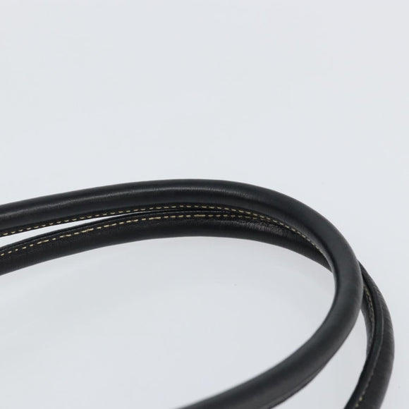 PRADA Shoulder Bag Nylon Leather Black Silver Auth am9430