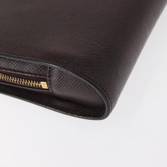 LOUIS VUITTON Taiga Baikal Clutch Bag Acajou M30186 LV Auth am9432