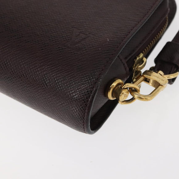 LOUIS VUITTON Taiga Baikal Clutch Bag Acajou M30186 LV Auth am9432