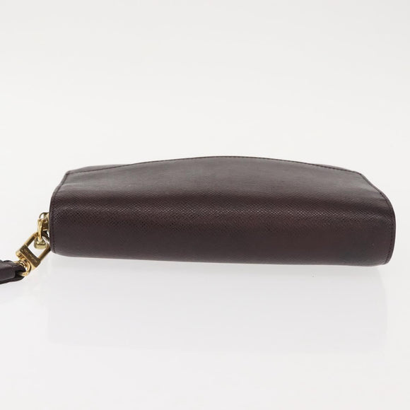 LOUIS VUITTON Taiga Baikal Clutch Bag Acajou M30186 LV Auth am9432