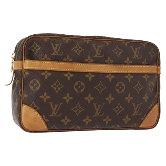 LOUIS VUITTON Monogram Compiegne 28 Clutch Bag M51845 LV Auth am9433