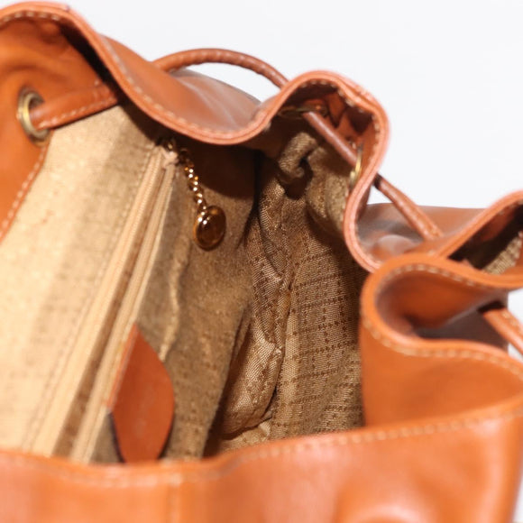 GUCCI Bamboo Backpack Leather Brown Gold 003 2058 0016 Auth am9436