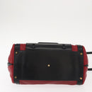 Chloe Alice Hand Bag Leather 2way Red Gold gold Auth am9437-5