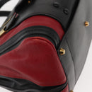 Chloe Alice Hand Bag Leather 2way Red Gold gold Auth am9437-9