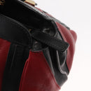 Chloe Alice Hand Bag Leather 2way Red Gold gold Auth am9437-10