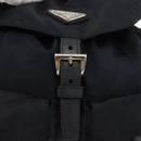 PRADA Backpack Nylon Navy Silver Auth am9440-23