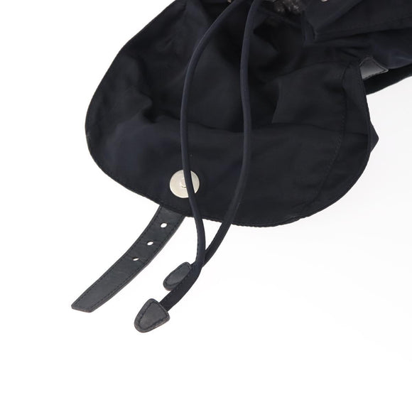 PRADA Backpack Nylon Navy Silver Auth am9440