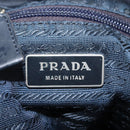 PRADA Backpack Nylon Navy Silver Auth am9440-25