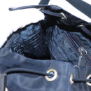 PRADA Backpack Nylon Navy Silver Auth am9440-27