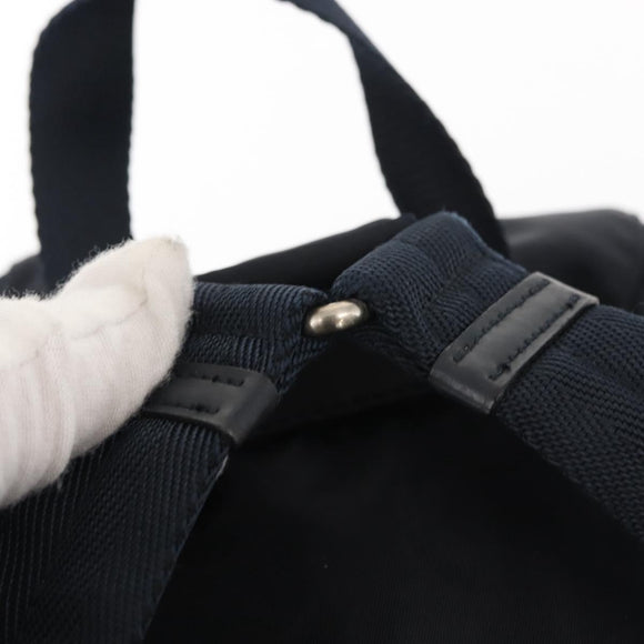 PRADA Backpack Nylon Navy Silver Auth am9440