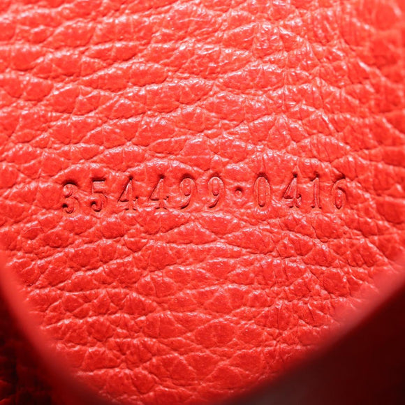 GUCCI Swing Key Case Leather Red 354499 Auth am9441V