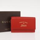 GUCCI Swing Key Case Leather Red 354499 Auth am9441V-12