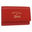 GUCCI Swing Key Case Leather Red 354499 Auth am9441V-1