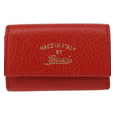 GUCCI Swing Key Case Leather Red 354499 Auth am9441V-13
