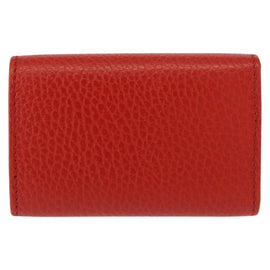 GUCCI Swing Key Case Leather Red 354499 Auth am9441V - 0