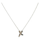 TIFFANY&Co. Cross Kiss Necklace Ag925 Silver Auth am9443-1