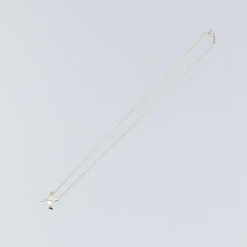 TIFFANY&Co. Cross Kiss Necklace Ag925 Silver Auth am9443 - 0