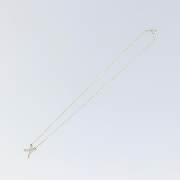 TIFFANY&Co. Cross Kiss Necklace Ag925 Silver Auth am9443
