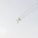 TIFFANY&Co. Cross Kiss Necklace Ag925 Silver Auth am9443-8