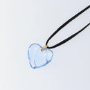 Baccarat Necklace Crystal glass Light Blue Auth am9446-8