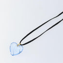 Baccarat Necklace Crystal glass Light Blue Auth am9446-9