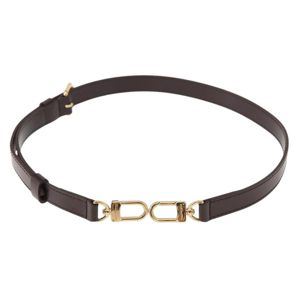 LOUIS VUITTON Adjustable Shoulder Strap Leather 29.1""-33.5"" Brown Auth am9447