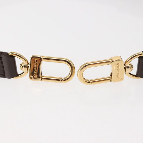LOUIS VUITTON Adjustable Shoulder Strap Leather 29.1""-33.5"" Brown Auth am9447