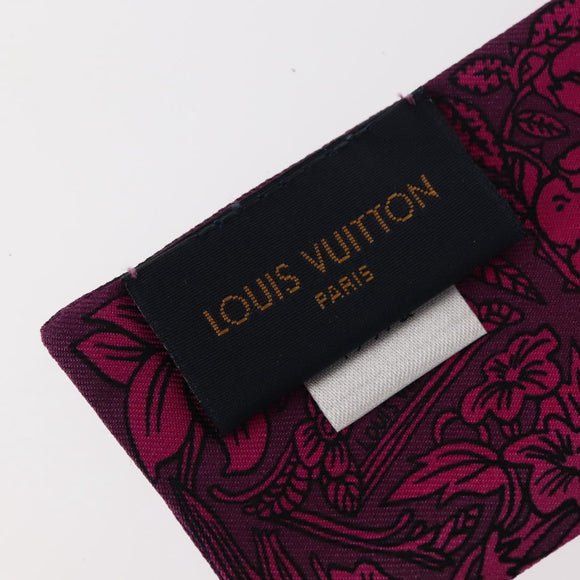 LOUIS VUITTON Bandeau BB Ju De Louis Scarf Silk Purple M70855 LV Auth am9450