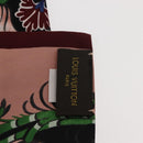LOUIS VUITTON Bando Flower Scarf Silk Black MP1905 LV Auth am9451-10
