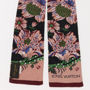 LOUIS VUITTON Bando Flower Scarf Silk Black MP1905 LV Auth am9451-3