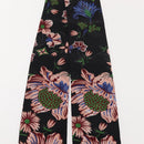 LOUIS VUITTON Bando Flower Scarf Silk Black MP1905 LV Auth am9451-4