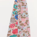 LOUIS VUITTON Bando Retro Flower Scarf Silk Pink Beige M75214 LV Auth am9452-11