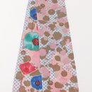 LOUIS VUITTON Bando Retro Flower Scarf Silk Pink Beige M75214 LV Auth am9452-5