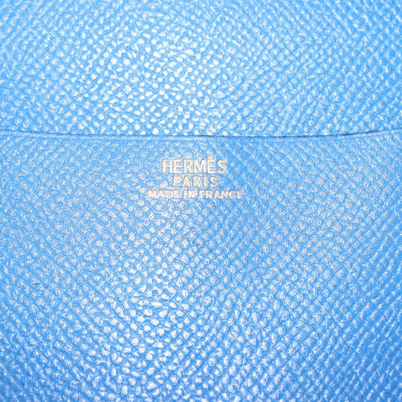 HERMES Agenda GM Day Planner Cover Leather Blue Auth am9456