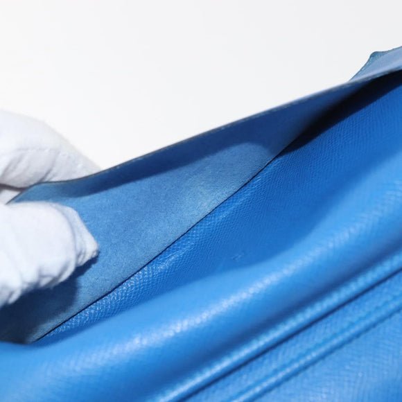 HERMES Agenda GM Day Planner Cover Leather Blue Auth am9456