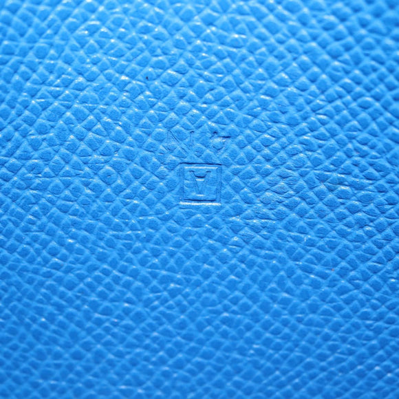 HERMES Agenda GM Day Planner Cover Leather Blue Auth am9456