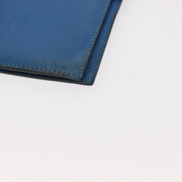 HERMES Agenda GM Day Planner Cover Leather Blue Auth am9456