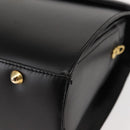VALENTINO Hand Bag Leather 2way Black Gold Auth am9460-16