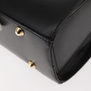 VALENTINO Hand Bag Leather 2way Black Gold Auth am9460-18